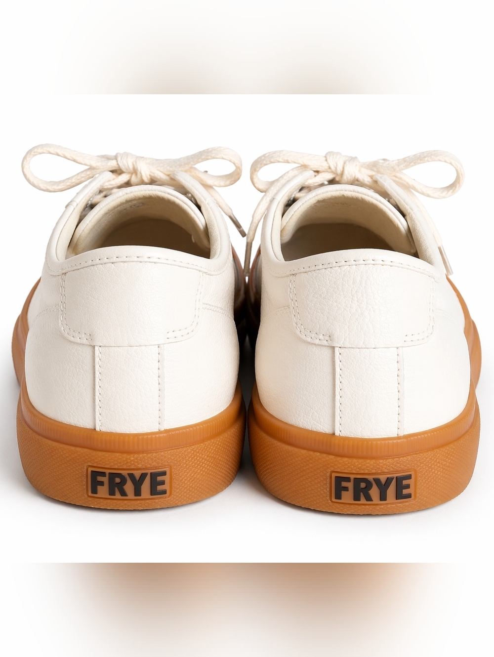 Frye Gia Low Ivory Leather Gumsole Sneakers Sz. 10 EUC - Picture 6 of 14